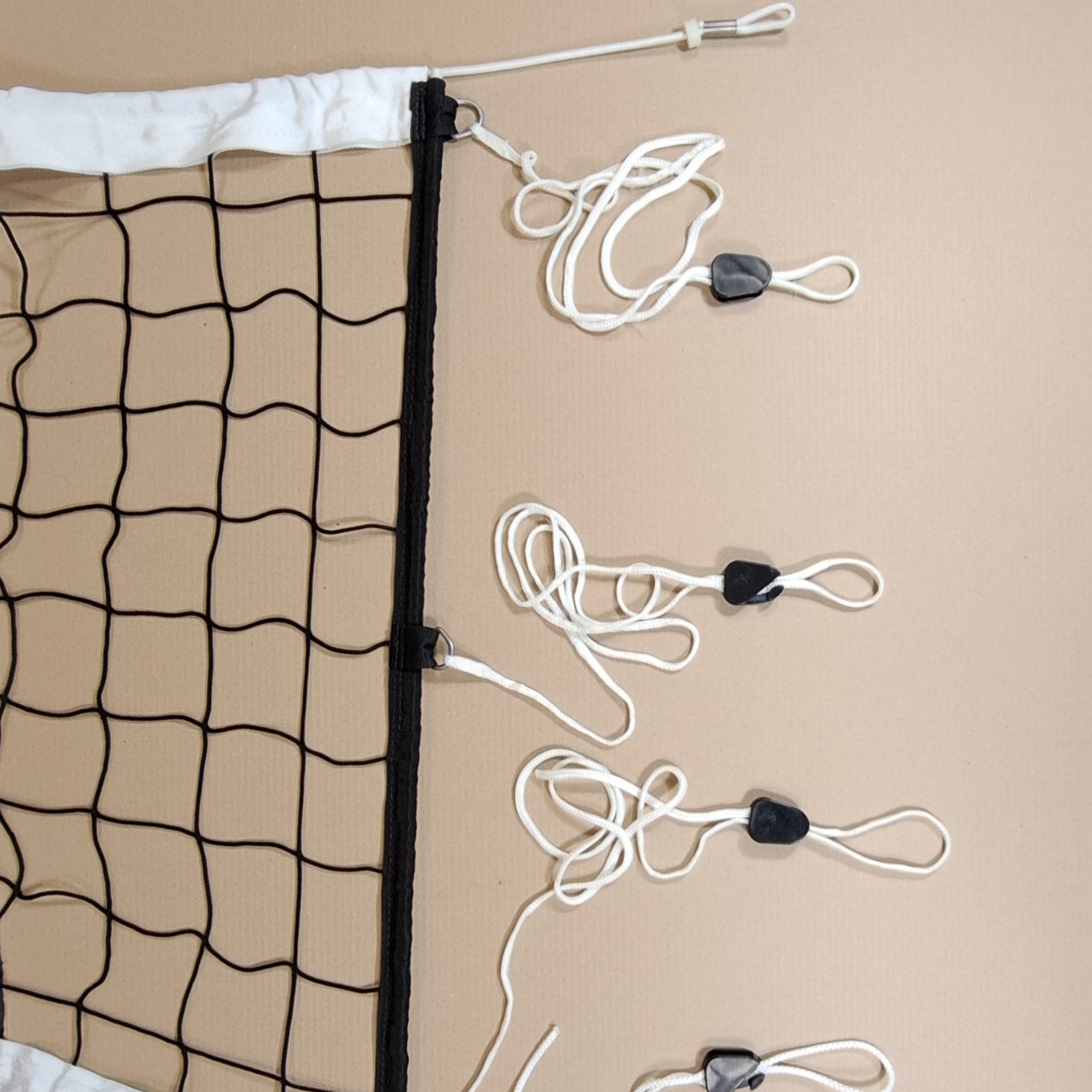 FIVB Volleybalnet zwart | 9,5x1m - 3mm | voor wedstrijden + touwklemmen