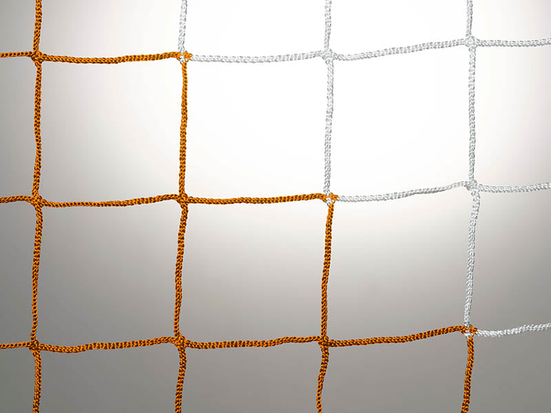 Doelnet P-doel - oranje/wit | 7,5x2,5x0,8x2 m - 4 mm