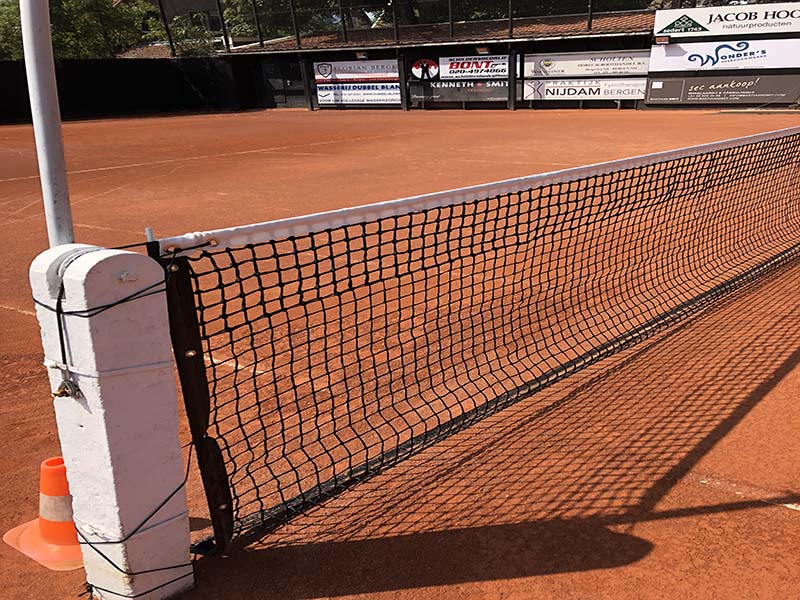 tennisnet zwart