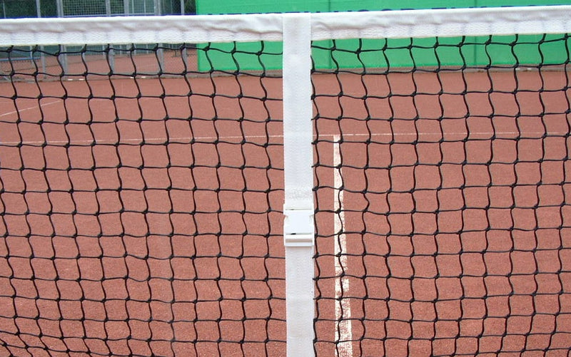 Tennisnet 12,7x1,07 m - zwart | enkele topmaas