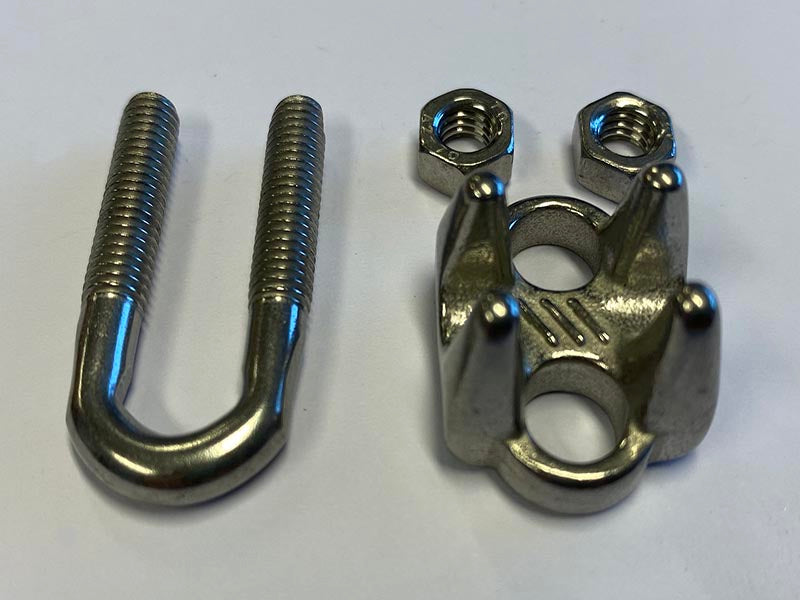 Heb je een staalkabel zonder lussen, gebruik dan deze staalkabelklem.