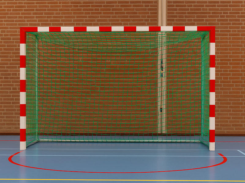 zaalvoetbal doel met groen doelnet 3x2x0.8x1m 