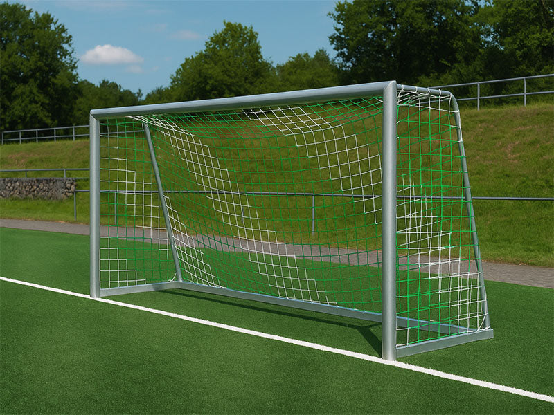 Pupillendoel 5x2x0,8x1,5 met wit en groenvoetbalnet 