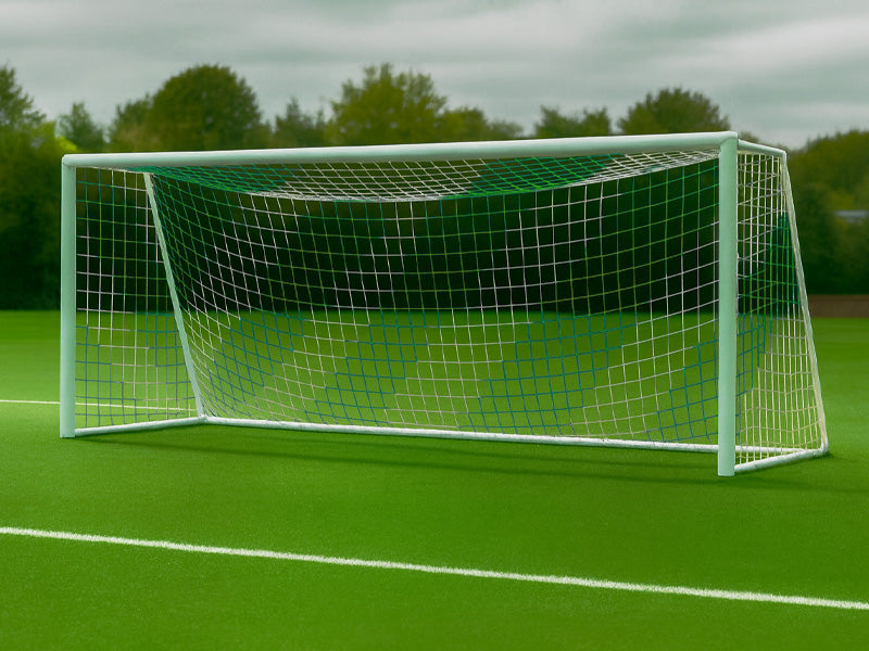 wit en groen pupillen doelnet 5x2x1x1 met 4mm draad dikte en maaswijdte 120mm 