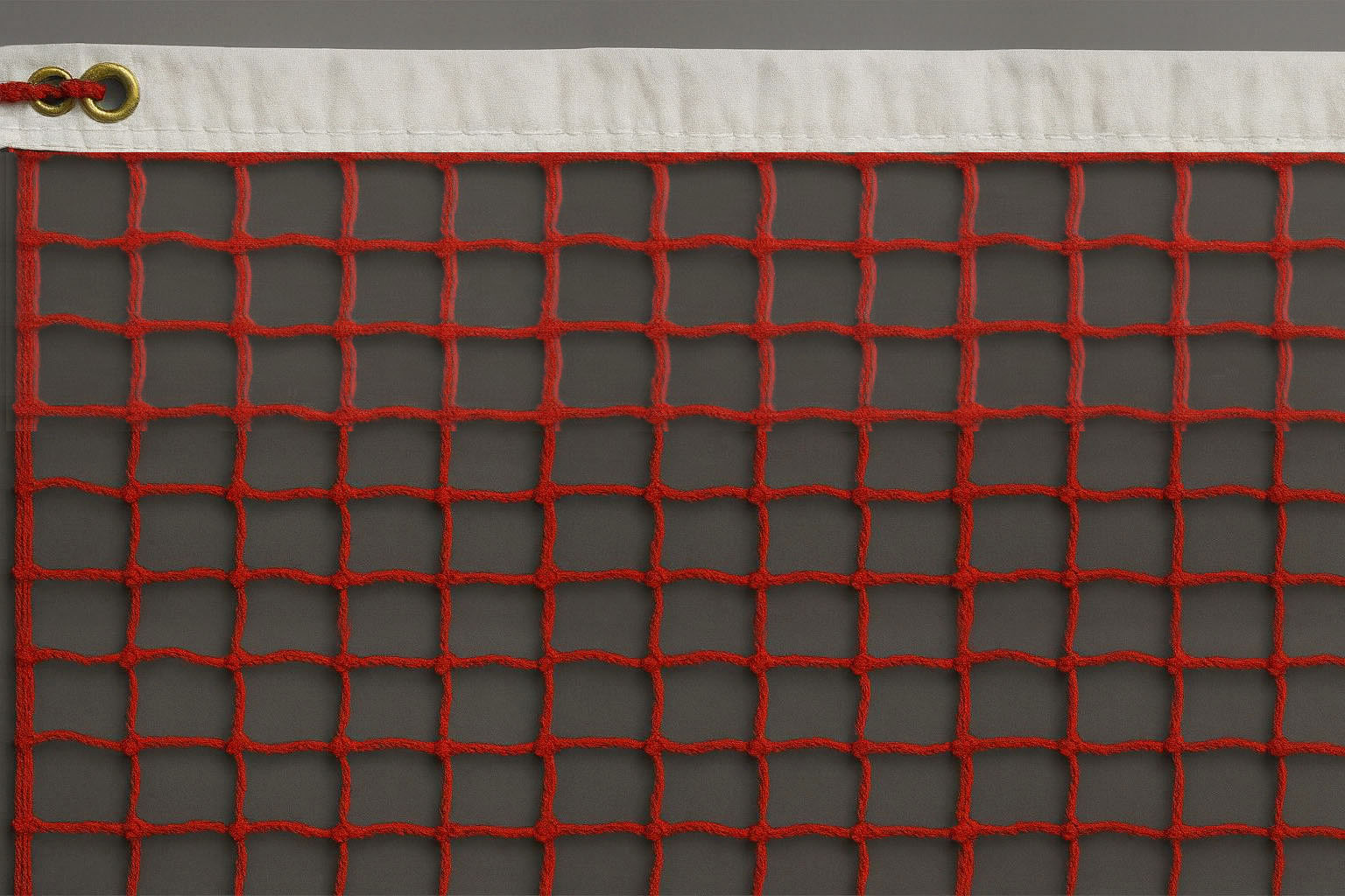 rood tennisnet met dubbele topmaas